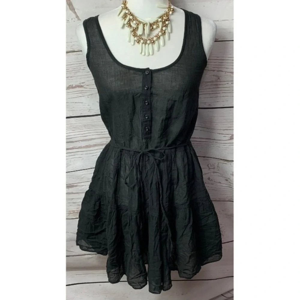 NWT J.Crew Semi Sheer Henley Button Tank Dress